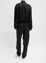 Eco Acetate Viscose Grace Trouser in Black - The Shoe Hive
