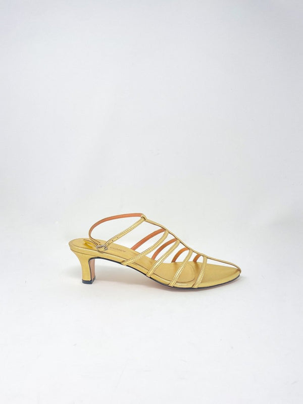 Edgoss Heel in Gold - The Shoe Hive