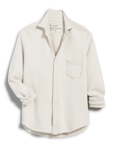 Eileen Button-Up Sweatshirt in Vintage White - The Shoe Hive