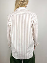 Eileen in Camel Cream Stripe - The Shoe Hive