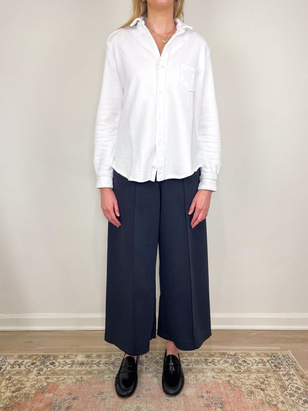 Eileen Relaxed Button Up Shirt in White - The Shoe Hive