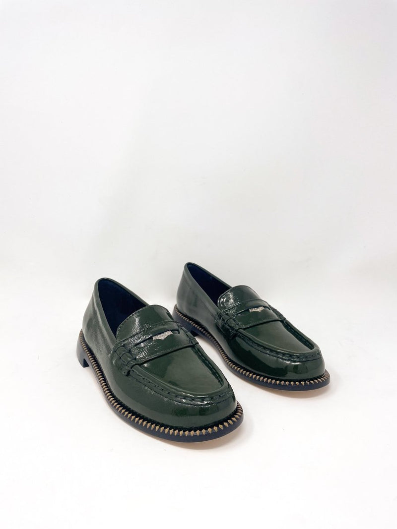 Elba in Military Crinkle Patent w/ Hardware - The Shoe Hive