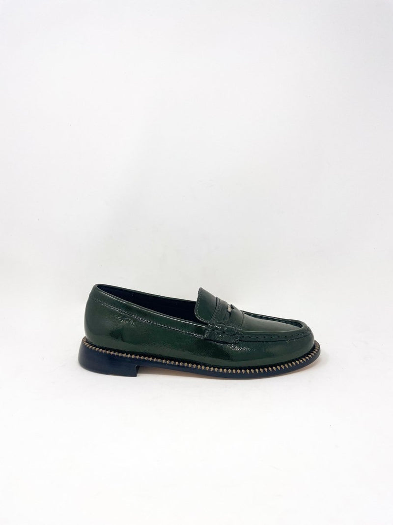 Elba in Military Crinkle Patent w/ Hardware - The Shoe Hive