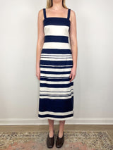 Ella Dress in Navy/Dove - The Shoe Hive