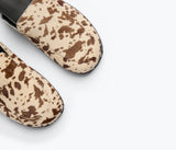 Ellen Mule in Brown and White Haircalf - The Shoe Hive