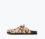 Ellen Mule in Brown and White Haircalf - The Shoe Hive