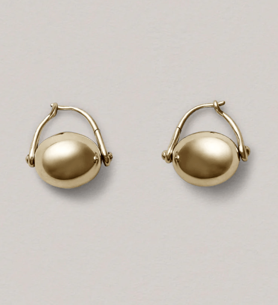 Ellipse Earrings in Gold - The Shoe Hive