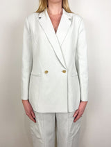 Elsa Double Breasted Blazer in Birch - The Shoe Hive