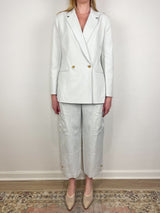 Elsa Double Breasted Blazer in Birch - The Shoe Hive