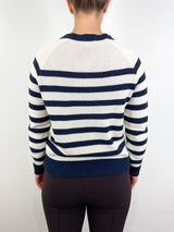 Emerson Sweater in Breton Stripe Ivory/Navy - The Shoe Hive