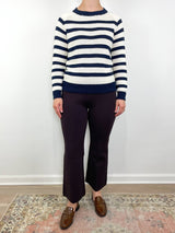 Emerson Sweater in Breton Stripe Ivory/Navy - The Shoe Hive