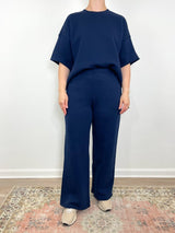 Emmette Sweatpant in Navy - The Shoe Hive