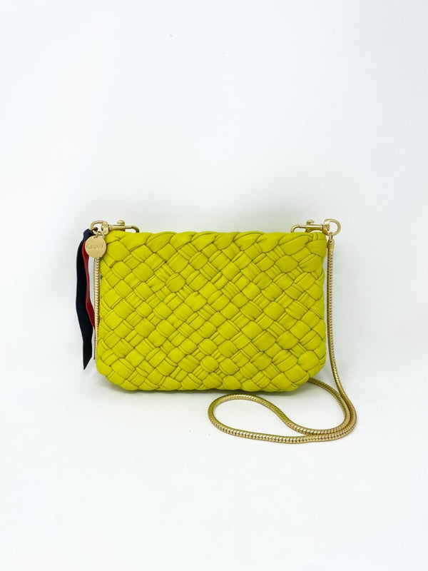 Estelle in Chartreuse Puffy Woven - The Shoe Hive