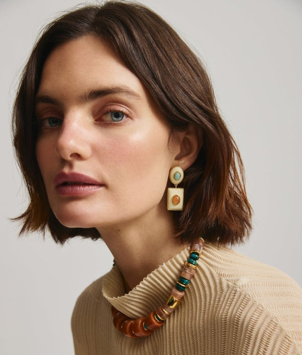 Ethereal Pool Earrings in Citrus - The Shoe Hive