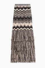 Evelina Knit Skirt in Noir/Gardenia - The Shoe Hive