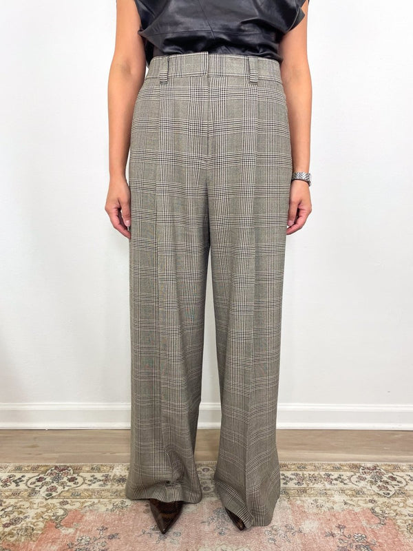 Everett Mid Waisted Trouser in Balmoral Plaid - The Shoe Hive