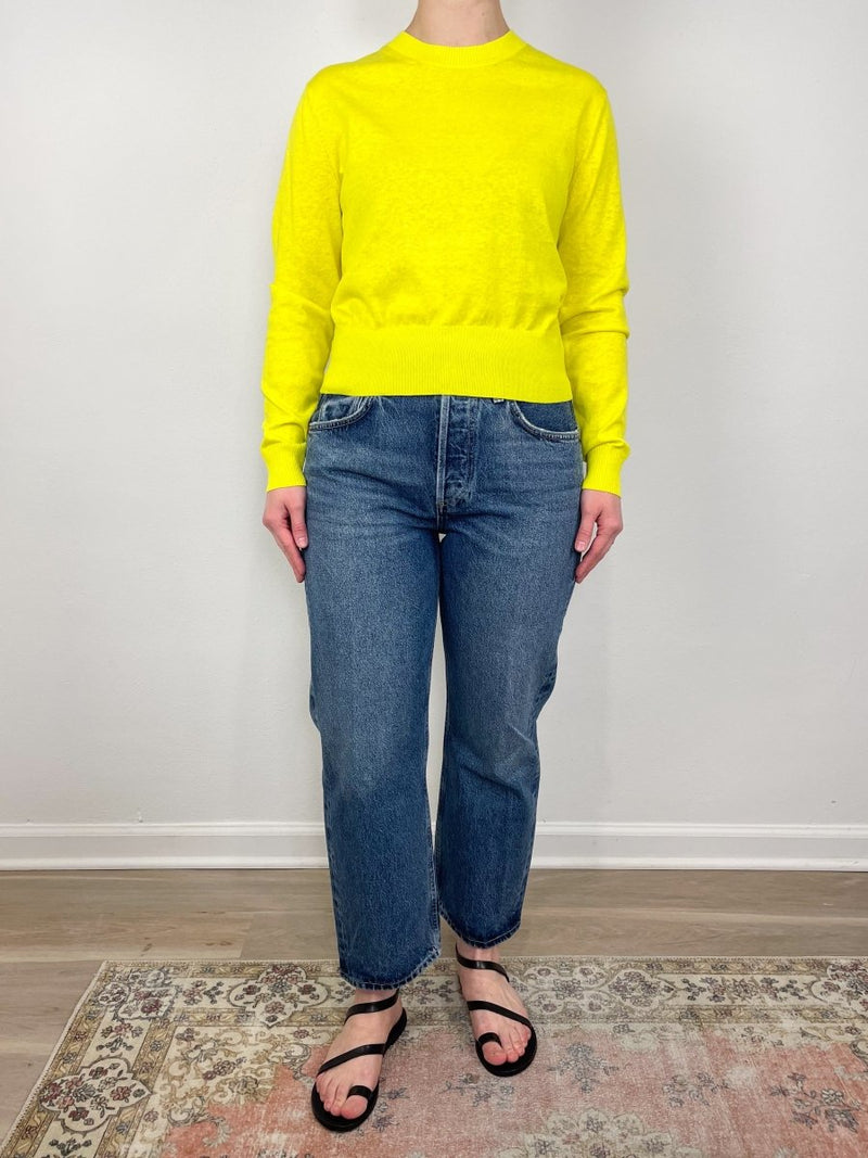 Everyday Crewneck Sweater in Lemon - The Shoe Hive