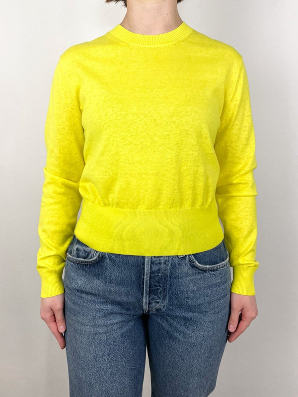 Everyday Crewneck Sweater in Lemon - The Shoe Hive