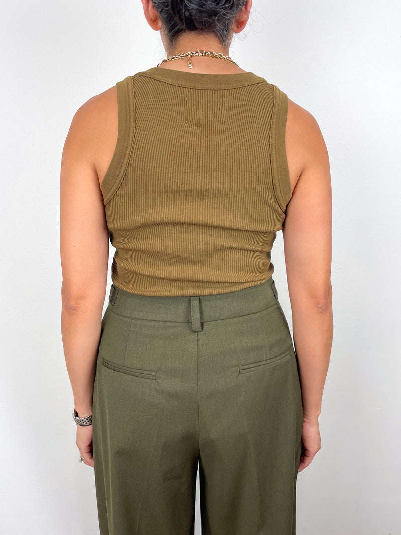 Isabel Rib Tank in Manuka