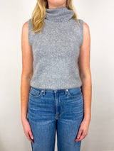 Mazzy Brushed Cashmere Shell in Heather Grey