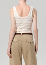 Faye Tank in Golden Pinstripe - The Shoe Hive