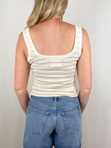 Faye Tank in Golden Pinstripe - The Shoe Hive