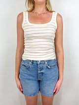 Faye Tank in Golden Pinstripe - The Shoe Hive