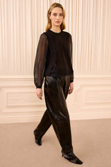 Lucette LS Blouse in Noir