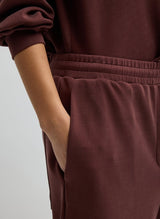 Feather Weight Viscose Neoprene Relaxed Short in Bordeaux - The Shoe Hive