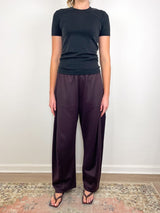 Feather Weight Viscose Neoprene SS T-Shirt in Black - The Shoe Hive