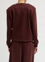 Feather Weight Viscose Removable Shoulder Pad LS in Bordeaux - The Shoe Hive