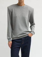 Feather Weight Viscose Removable Shoulder Pad LS in Grey - The Shoe Hive