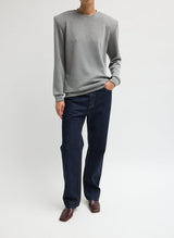 Feather Weight Viscose Removable Shoulder Pad LS in Grey - The Shoe Hive