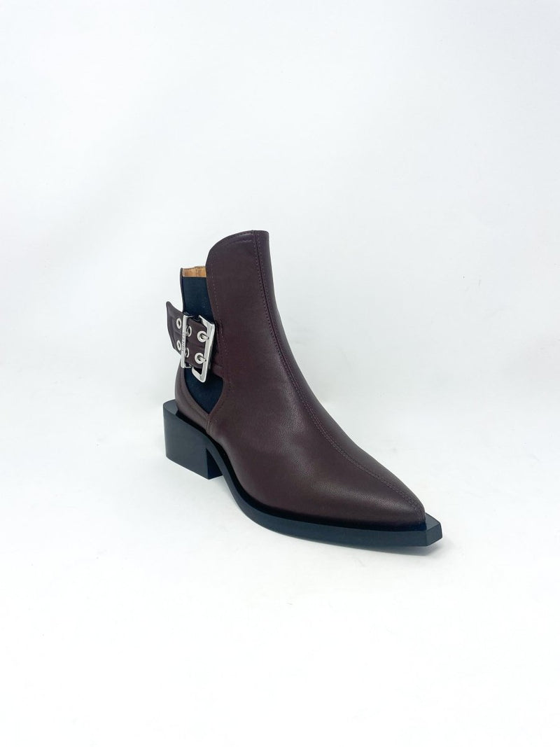 Feminine Buckle Chelsea Boot in Chocolate Fondant - The Shoe Hive