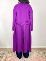 Fernanda Double Faced Wool Oversized Coat in Thistle - The Shoe Hive