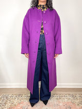 Fernanda Double Faced Wool Oversized Coat in Thistle - The Shoe Hive