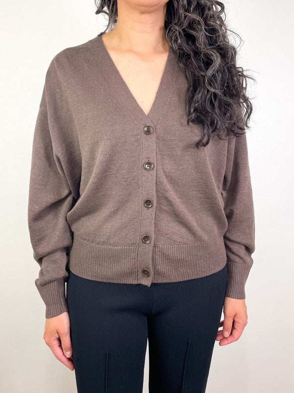 Fine Weight Cardigan in Espresso - The Shoe Hive
