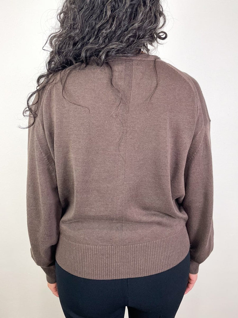 Fine Weight Cardigan in Espresso - The Shoe Hive