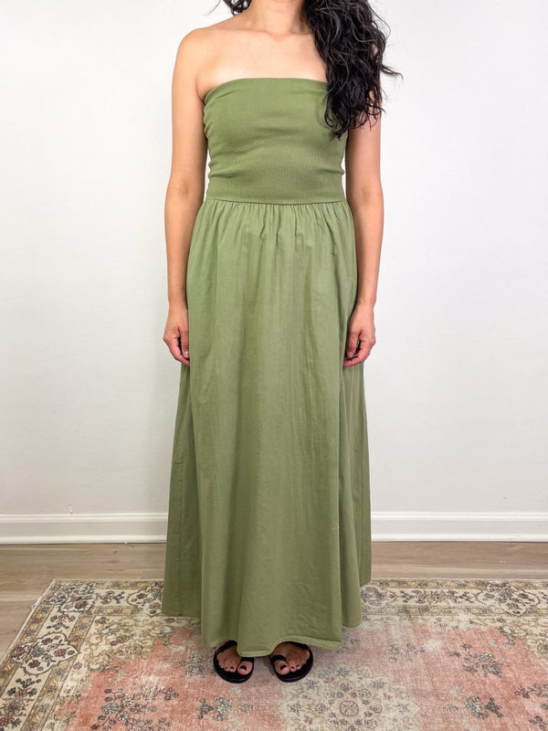 Finnian Dress in Dark Seagrass - The Shoe Hive