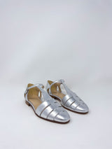 Fisherman Sandal in Silver Leather - The Shoe Hive