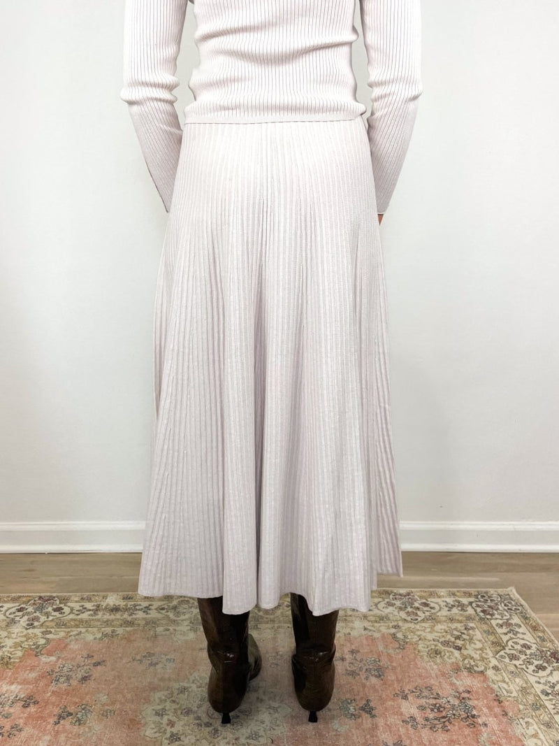 Flared Knit Skirt in Mist - The Shoe Hive