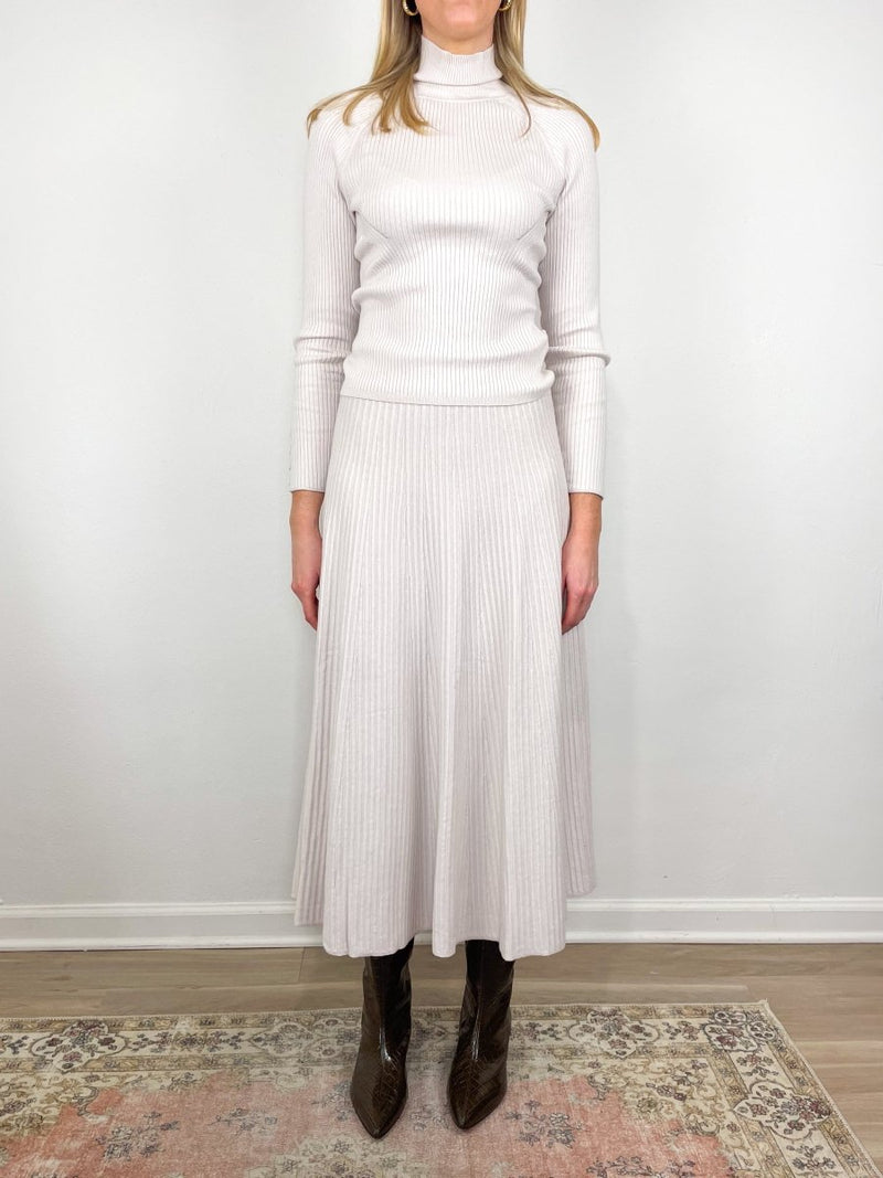 Flared Knit Skirt in Mist - The Shoe Hive