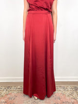 Flowy Maxi Skirt in Currant - The Shoe Hive