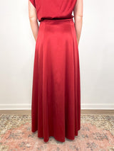 Flowy Maxi Skirt in Currant - The Shoe Hive