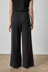Full Length Terry Pant in Black - The Shoe Hive
