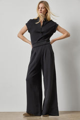 Full Length Terry Pant in Black - The Shoe Hive
