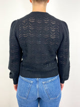 Full Sleeve Cardigan Sweater in Black - The Shoe Hive