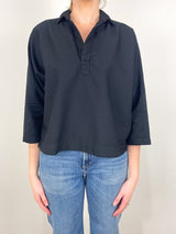 Gabi Popover Shirt in Blackout - The Shoe Hive
