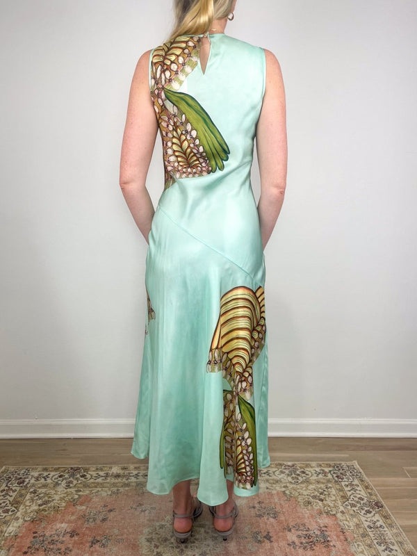 Gaea SL Midi Dress in Water Blossoms - The Shoe Hive