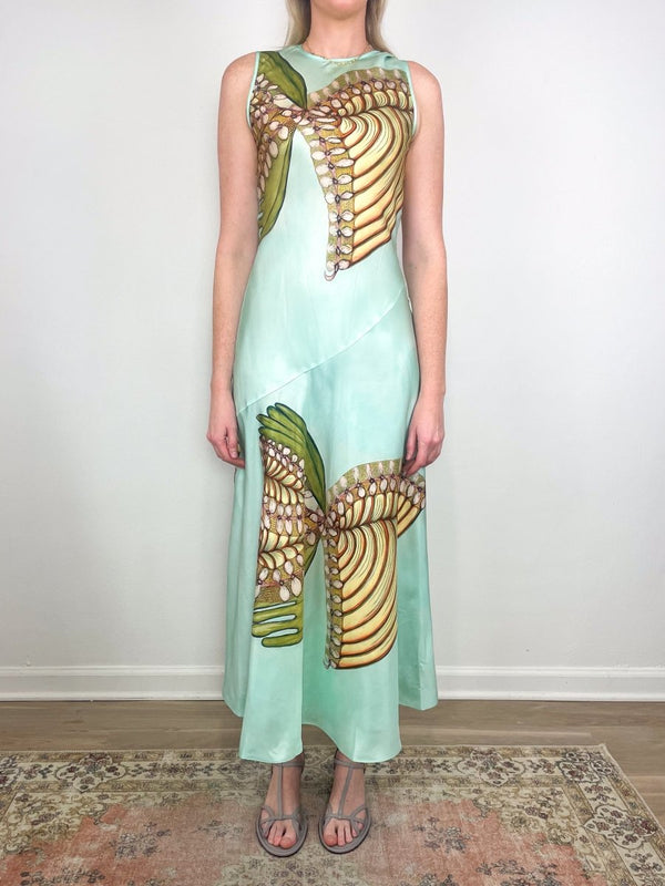 Gaea SL Midi Dress in Water Blossoms - The Shoe Hive